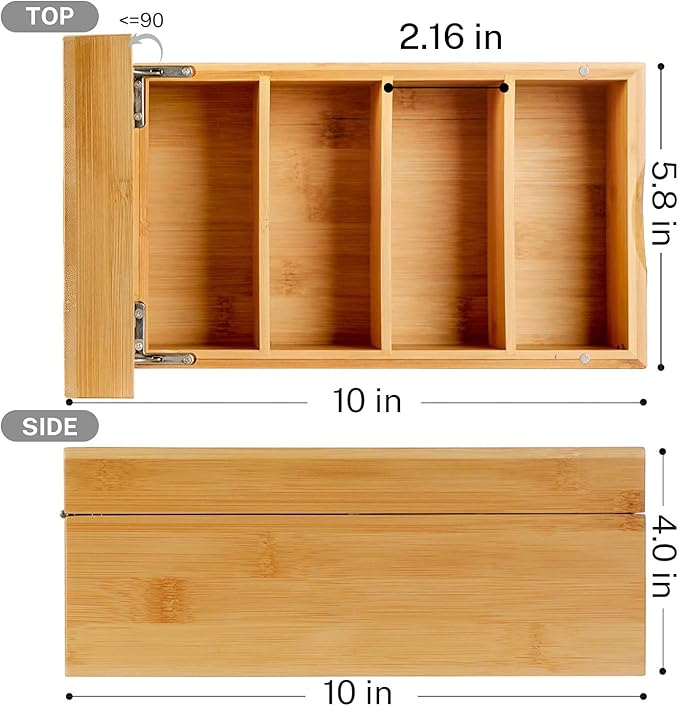 MaxGear Bamboo Business Card Organizer for 3" x 5" Cards | Index Card Holder for Desk, Index Cards Box with A-Z Tabs, Holds 600 Cards, Desktop Organizers for Home, Office - Image 7