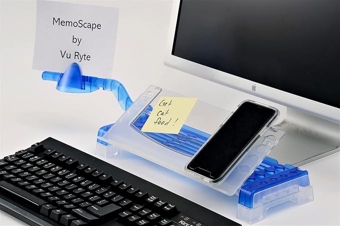 MemoScape Adjustable in-Line Document Holder for Typing | Reduces Neck Strain, Improves Focus, Boosts Desk Organization, and Workflow | Paper Holder Stand for Desk and Home Office - Blue (VUR 3020) - Image 3