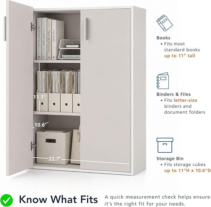 Homes: Inside + Out Apexa 3-Tier Stackable Wood Bookcase with Doors, Cube Storage Organizer Shelves, Small Food Pantry Cabinet, Dorm Teen Room Decor & Bedroom, Home Office, Kitchen, Light Blue - Image 5