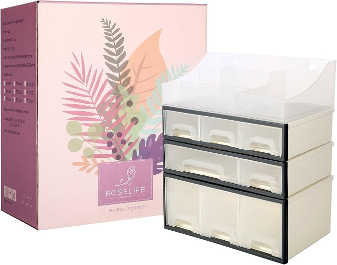 Cosmetic Storage Box - Makeup & Drug Organizer, 4-Piece 8-Drawer, 5-Slot, Transparent - Image 5