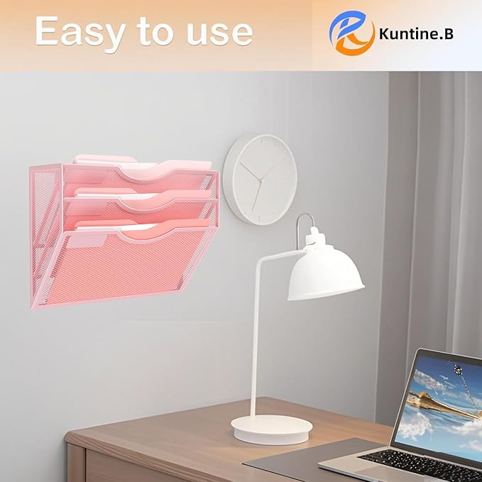 Kuntine.B Wall File Organizer Office Hanging Magazine Holder Wall File Organizer for Office Home - Image 7
