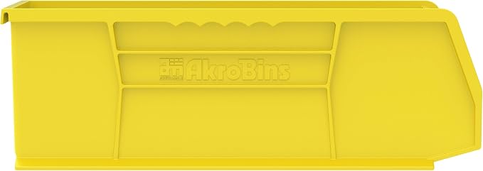 Akro-Mils 30234 AkroBins Plastic Storage Bins, 15"x5"x5", Yellow, 12-Pack - Image 2