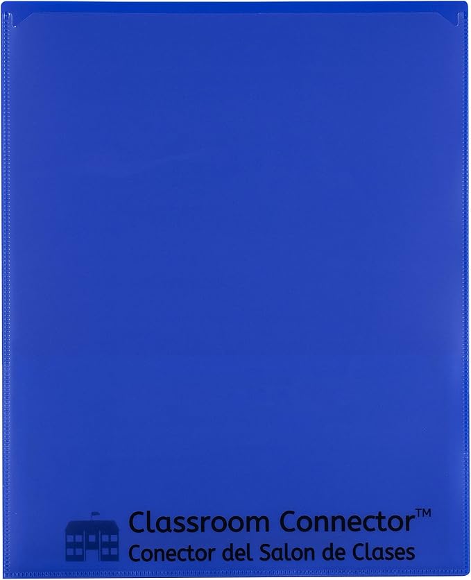 C-Line Classroom Connector School-to-Home Folders, Blue, 10 per Box (32505) - Image 2