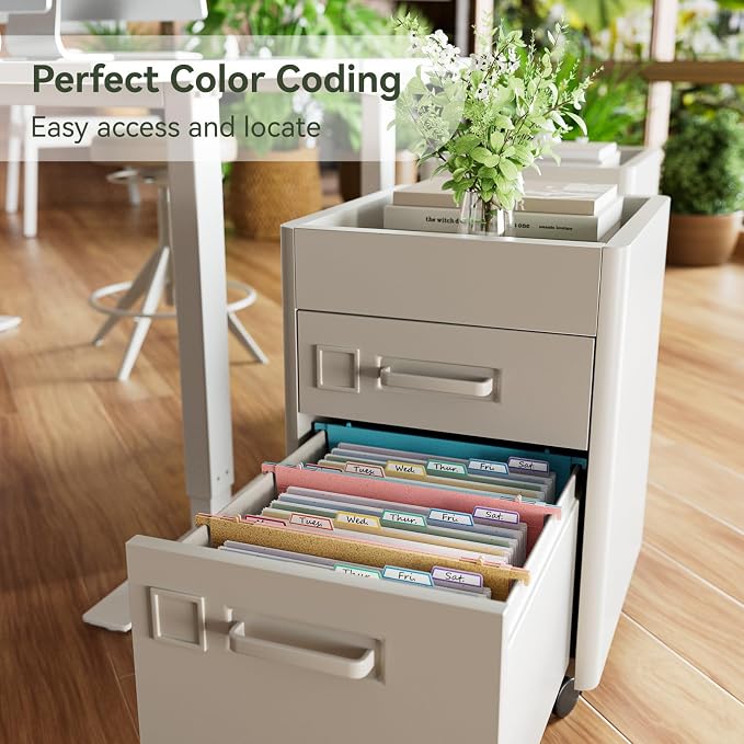 EcoStash Wheat Straw Expanding Hanging File Folders,1.2" Accordion Pockets File Organizer, Large Capacity,Letter Size for Filing Cabinet,100% BPA Free, Return to Nature, Healthy Living-Sky Blue | Large Capacity File Organizer,Letter Size for Filing Cab... - Image 3