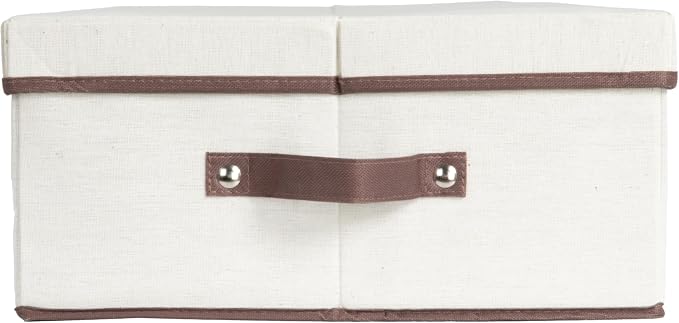 Household Essentials Gift Wrap Organizer with Lid, Natural and Brown - Image 12