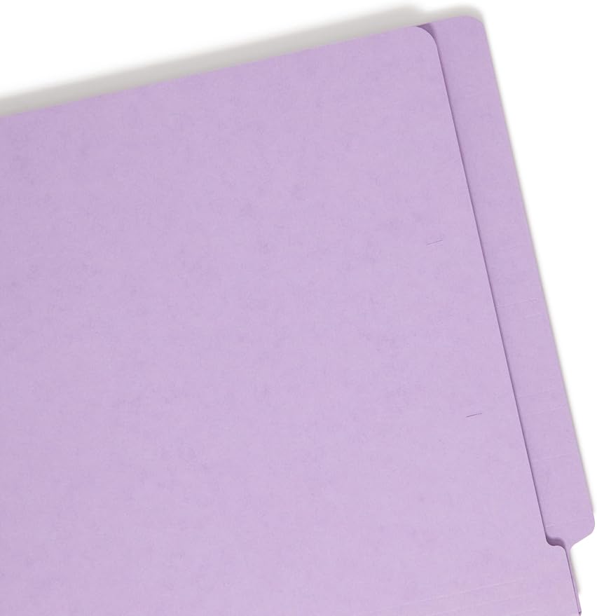 Smead End Tab Fastener File Folder, Shelf-Master® Reinforced Straight-Cut Tab, 2 Fasteners, Legal Size, Lavender, 50 per Box (28540) - Image 3