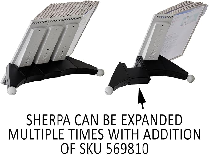 Durable Desktop Reference System with 10 Double-Sided Panels - Letter-Size 8.5" x 11" Inches - Gray SHERPA Design - Desk Reference Organizer - Image 6