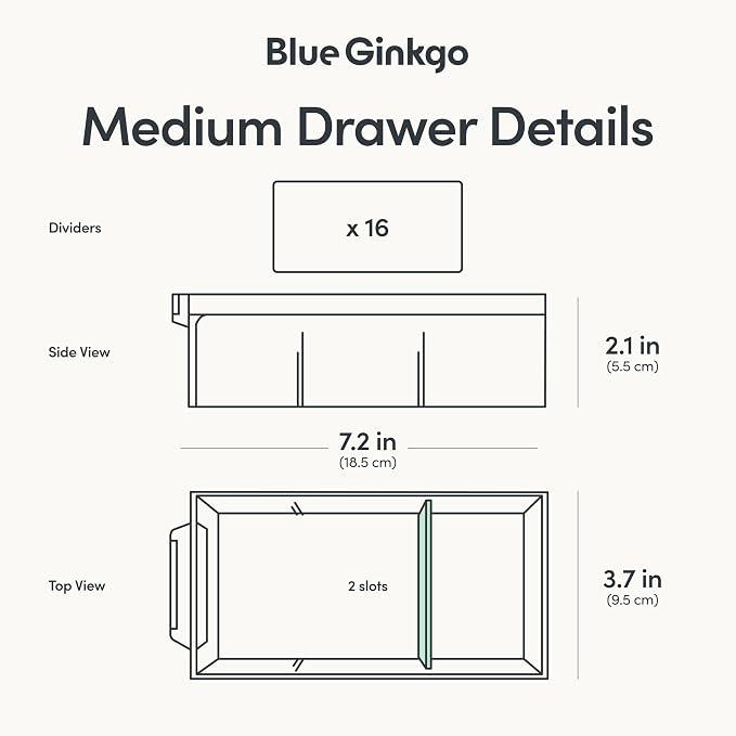 Blue Ginkgo 16-Drawer Storage Cabinet Organizer, Yellow, Made in Korea | Stackable. Adjustable. Easy Visibility. - Image 4