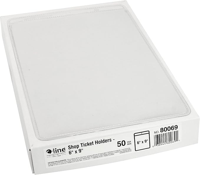 C-Line Vinyl Shop Ticket Holders, Both Sides Clear, 6 x 9 Inches, 50 per Box (80069) - Image 3