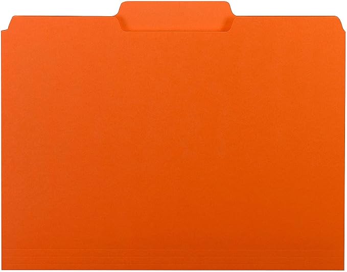 Smead Interior File Folder, 1/3-Cut Tab, Letter Size, Orange, 100 per Box, Expandable File Folders for Filing Cabinet - Image 3