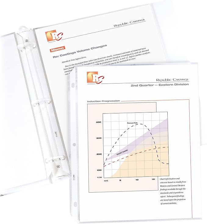 C-Line Top Loading Standard Weight Poly Sheet Protectors, Non-Glare, 8.5 x 11 Inches, 50 per Box (62038) - Image 2