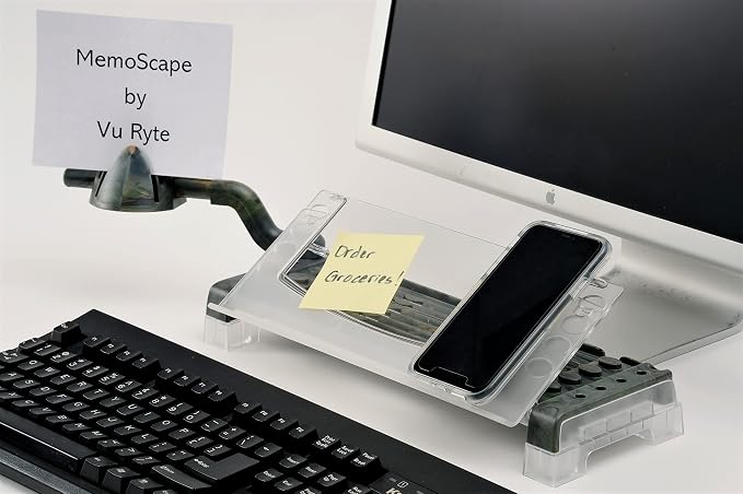 MemoScape Adjustable In-Line Document Holder for Typing | Reduce Neck Strain, Improve Focus, Boost Desk Organization, and Workflow | Paper Holder Stand for Desk and Home Office - Camouflage (VUR 4080) - Image 3