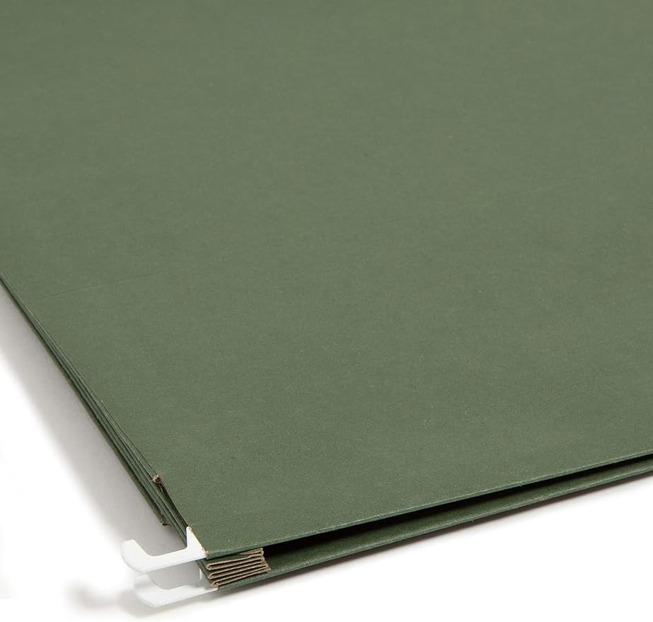 Smead Hanging File Pocket with Full-Height Gusset, 3-1/2" Expansion, Letter Size, Standard Green, 10 per Box (64220) - Image 4