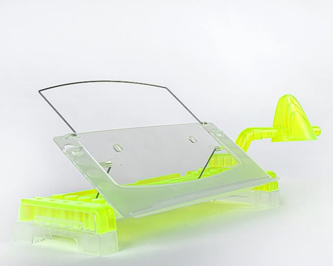 MemoScape Adjustable in-Line Document Holder for Typing | Reduce Neck Strain, Improve Focus, Boost Desk Organization/Workflow | Paper Holder Stand for Desk and Home Office - Chartreuse (VUR 3040) by VuRyte