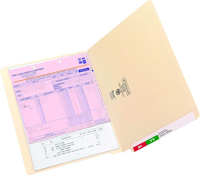 Smead 100% Recycled End Tab File Folder, Shelf-Master® Reinforced Straight-Cut Tab, Letter Size, Manila, 100 per Box (24160) - Image 2