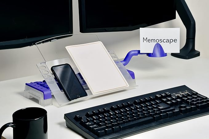MemoScape Adjustable in-Line Document Holder for Typing | Reduces Neck Strain, Improves Focus, Boosts Desk Organization, and Workflow | Paper Holder Stand for Desk and Home Office - Purple (VUR 4040) - Image 3
