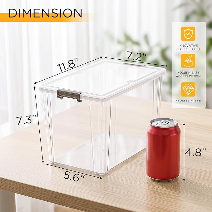 Citylife 6Packs 7.8Qt Plastic Storage Bins with Lids, Clear Organizer | Stackable totes Containers for Craft Supplies, Documents,Garage,Toys,Office and Classroom - Image 2