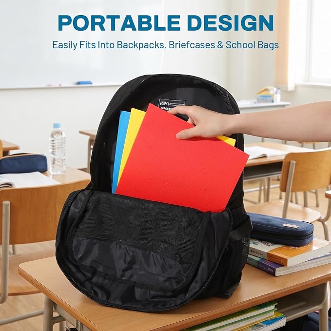 SUNEE Folders with Pockets(125 Pack, Assorted Colors), 2 Pocket Folders Fit Letter Size Paper, Paper File Folder for School Office Home Bussiness - Image 7