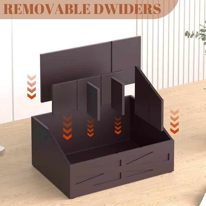 Large Mail Organizer Countertop,Farmhouse Desk and Kitchen Countertop Storage, Letter Sorter, Desk Mail Organizer and Bill Organizer, Desktop File and Paper Holder - Image 7