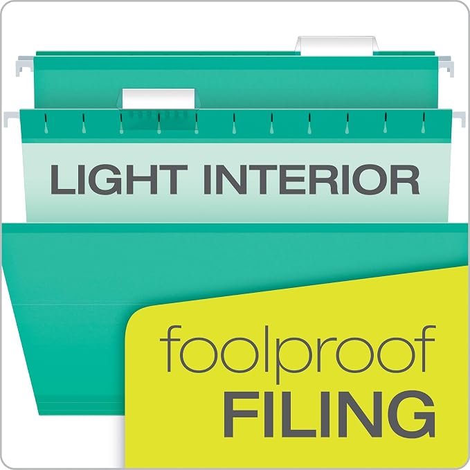 Pendaflex Hanging File Folders, Legal Size, Aqua (PFX415315AQU) (Pack of 2) - Image 7
