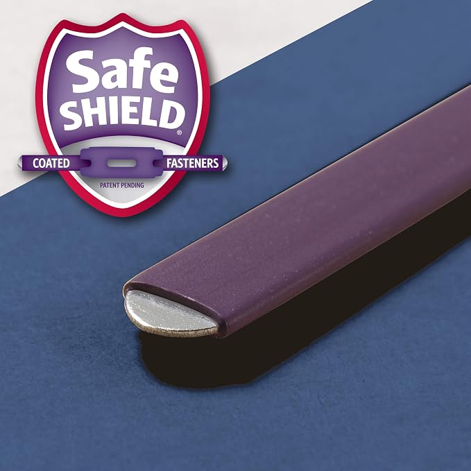 Smead Pressboard Classification File Folder with SafeSHIELD® Fasteners, 3 Dividers, 3" Expansion, Letter Size, Dark Blue, 10 per Box (14096)(Pack of 5) - Image 4