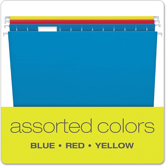 Pendaflex Recycled Hanging Folders Legal and Letter Size, Assorted Colors, 25 Per Box (81632, 81663) - Image 4