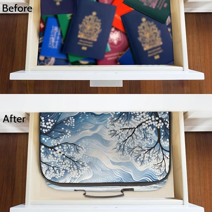 File Organizer Abstract Trees Document Organizer with Handle Portable File Organizer Bag Home Travel Storage Bags for Files Laptop Certificates - Image 6