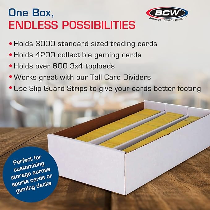 BCW Super Shoe Storage Box – 5 Pack | Cardboard Organizer for Trading, Gaming & Collectible Use | Holds 3,000 Standard or 600 3x4 Toploaders | Assembly Required - Image 4
