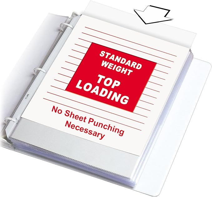C-Line Top Loading Standard Weight Poly Sheet Protectors, Clear, 8.5 x 11 Inches, 10 per Pack, Set of 24 Packs (05017-24) - Image 3