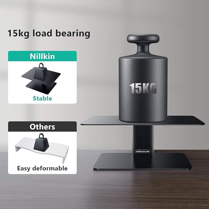 Nillkin Monitor Stand for Desk, Adjustable Height Computer Monitor Stand | Ergonomic Aluminum Computer Stand for Desktop | iMac, Studio Display XDR, Dell, HP, Lenovo, Other Screen Display | Black - Image 7