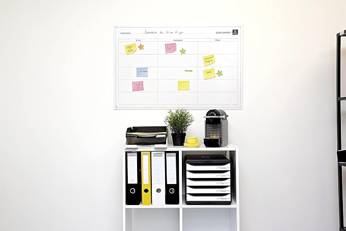 Exacompta - Ref 3097213D - BIG-BOX PLUS Desktop Drawer Set - 5 x 43mm Drawers, Suitable for A4+ Documents, 347 x 278 x 271mm, 100% Recycled Plastic - Black/Glossy White - Image 7