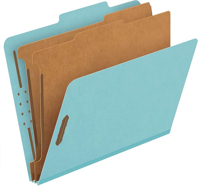 Pendaflex Recycled Classification File Folders, Letter Size, Dark Blue, 10/Box - Image 2