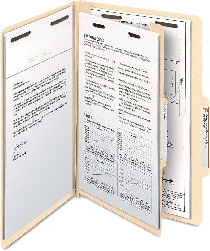 Smead Classification File Folder, 1 Divider, 2" Expansion, 2/5-Cut Tab, Legal Size, Manila, 10 per Box (18700) - Image 7