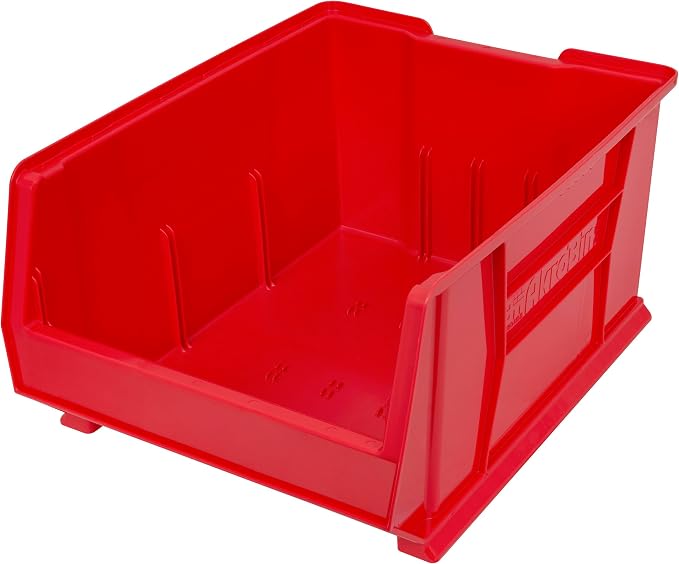 Akro-Mils 30289 Super-Size AkroBins Plastic Storage Bins, Space-Saving Stackable Bins for Garage, Classroom, Warehouse Organization, 24" L x 18" W x 12" H, Red, 1-Pack - Image 10