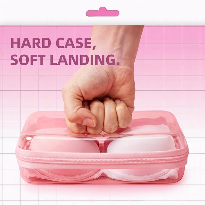 CoiiJoii 6Pcs Large Clear Hard Shell Zippered Case, Diaper Bag Organizing Pouches, Waterproof Cosmetic Bag, Toiletry Bag Storage Organizer Bins. - Image 5