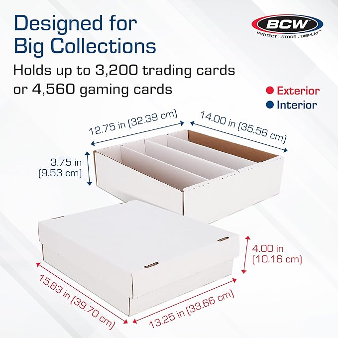 BCW Monster Box - 6ct Trading Card Storage Box | Holds 3200 Cards | Sports & TCG Card Organizer - Image 3