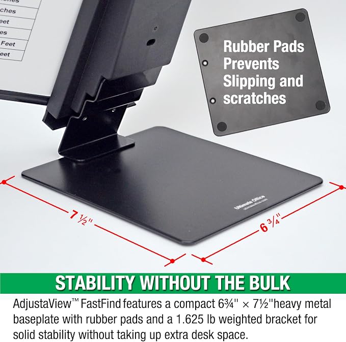 Ultimate Office FASTFIND 10-Pocket Desk Reference Display Organizer, Colors | Compact, Heavy-Duty, Weighted Metal Base Takes up Minimial Desk Space White Keeping Your Display Organizer Firmly in Place. - Image 6