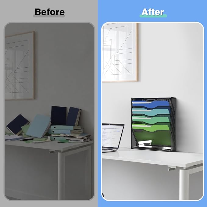 Kuntine.B Wall File Organizer Office Hanging Magazine Holder Wall File Organizer for Office Home - Image 5
