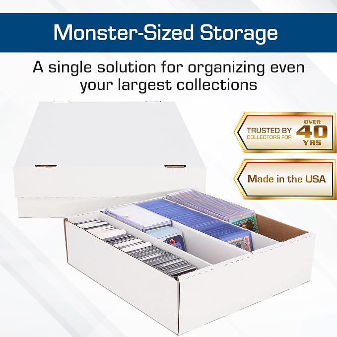 BCW Monster Box - 4ct Trading Card Storage Box | Holds 3200 Cards | Sports & TCG Card Organizer - Image 2