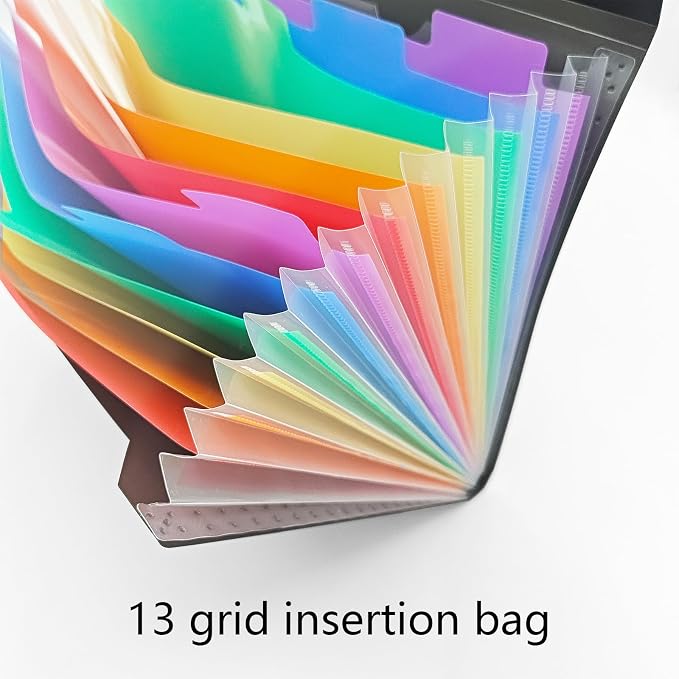 UMETDO 14 PCS Office Accordion File Organizer Bulk - 13 Pocket Plastics Expanding Folder with Tabs - Letter Size Loose Paper Folder for Work School Home, Student Teacher - Image 5