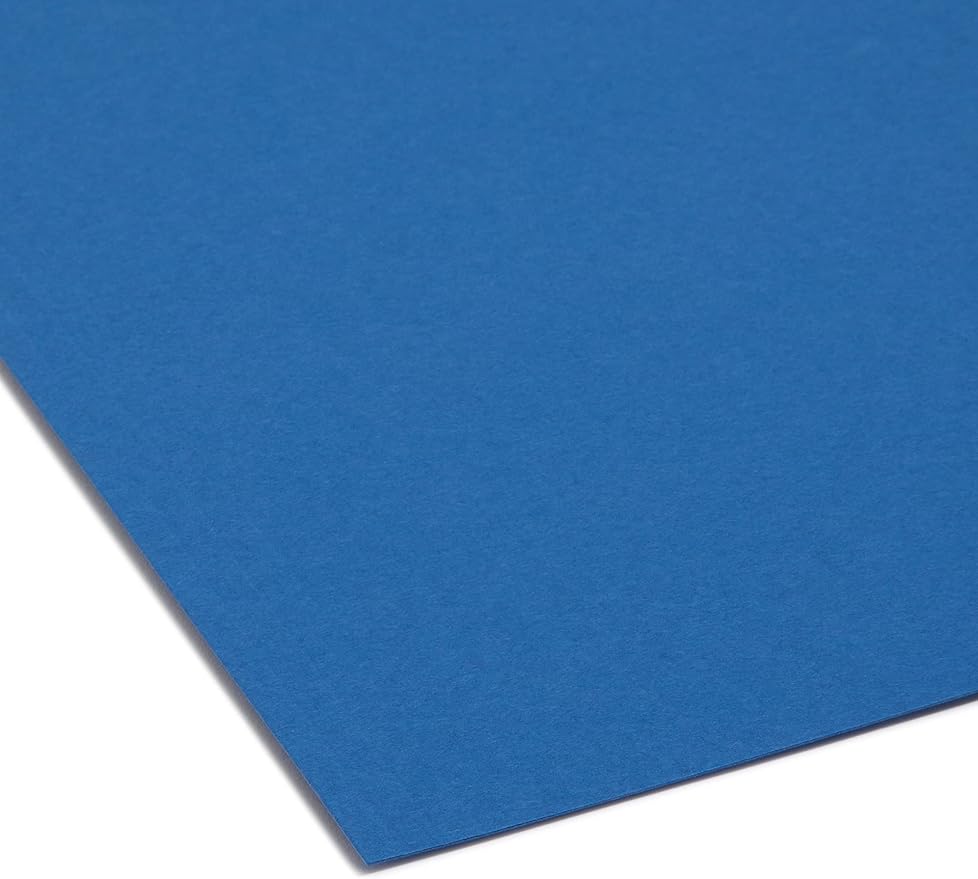 Smead Interior File Folder, 1/3-Cut Tab, Letter Size, Navy, 100 per Box, Expandable File Folders for Filing Cabinet - Image 4