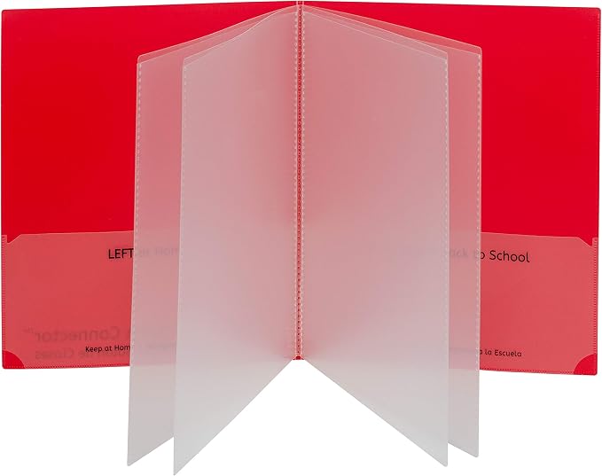 C-Line Classroom Connector™ Multi-Pocket School-to-Home Portfolio, Red, 15/BX (32304), 9.5 x 11.75 x 0.25 - Image 2