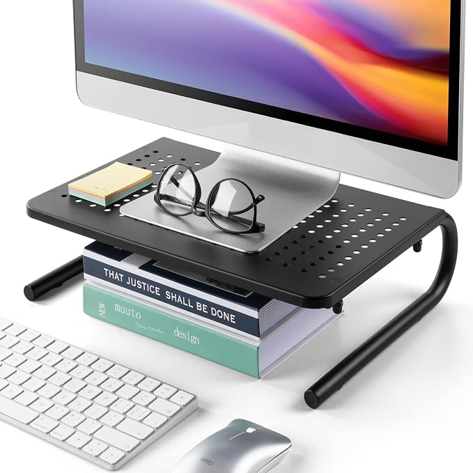Monitor Stand - Monitor Stand Riser, Laptop Stand Riser for 15.6" Laptops, Computer Monitor Stand for 14.5 inch Screen, PC Stand, Printer Stand, for Home & Office by LORYERGO