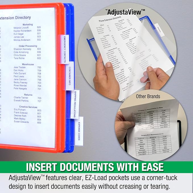 Ultimate Office FASTFIND 10-Pocket WALL Reference Display Organizer, Colors | The Original 10-Pocket Wall Organizer Displays 20-Letter Size Sheets. Flip to Find Your Most Important Documents in Seconds - Image 4