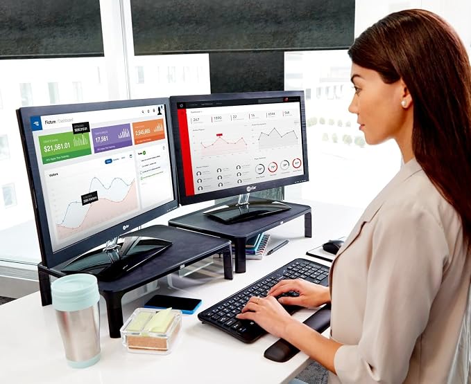 3M Adjustable Computer Monitor Stand, 16 in x 12 in x 13.6 in | Height Adjustable Monitor Riser For Desk, Office, Home With Underneath Storage Space, No Skid - Image 12