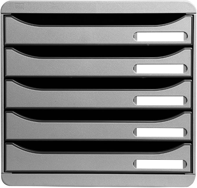 Exacompta Big-Box Plus Office, 5 Drawers - Light Grey by +Office+Supplies