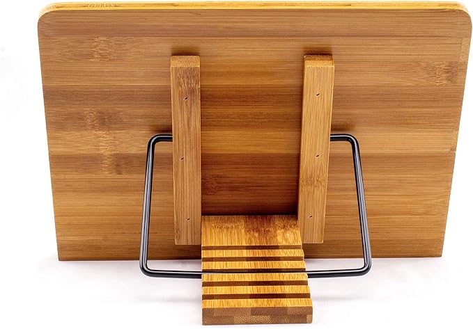(19.68 x 14 Inch) Extra Large A+ XL Bamboo Book Stand for Reading Textbook | Textbooks Reading Hands Free,Cookbook Stand,Laptop,iPad,Tablet PC,Music Book,with Adjustable Motherboard Angle - Image 7