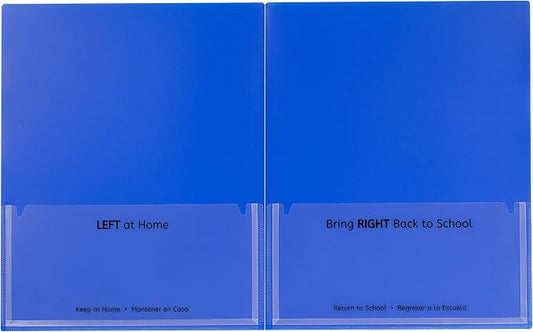 C-Line Classroom Connector School-to-Home Folders, Blue, 10 per Box (32505) by C-Line