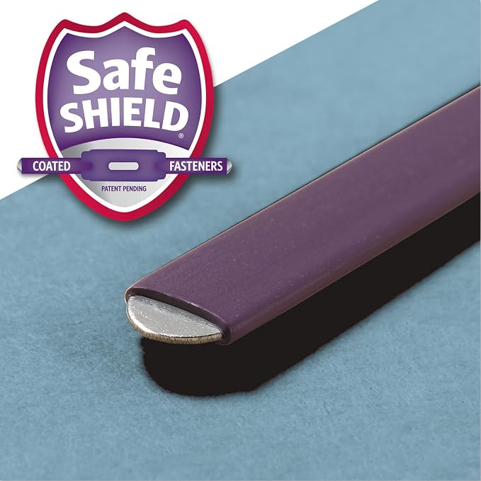 Smead Pressboard Classification File Folder with SafeSHIELD Fasteners, 2 Dividers, 2" Expansion, Letter Size, Assorted Colors, 10 per Box (14025) - Image 5