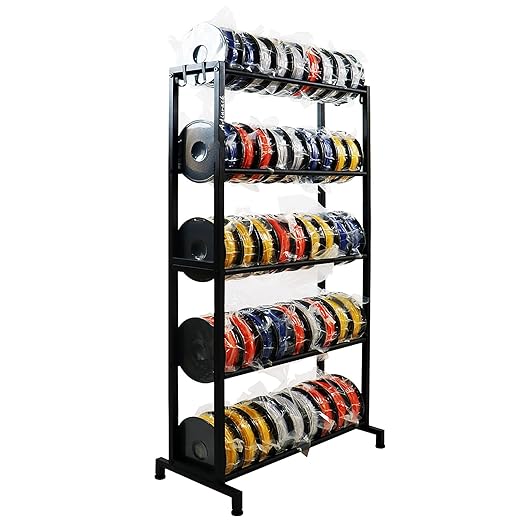 3D Printer Filament Rack, Heavy Duty Storage Shelves for 3D Printing Filaments, 5 Tier Large Capacity Filament Storage for 3D Printing Business